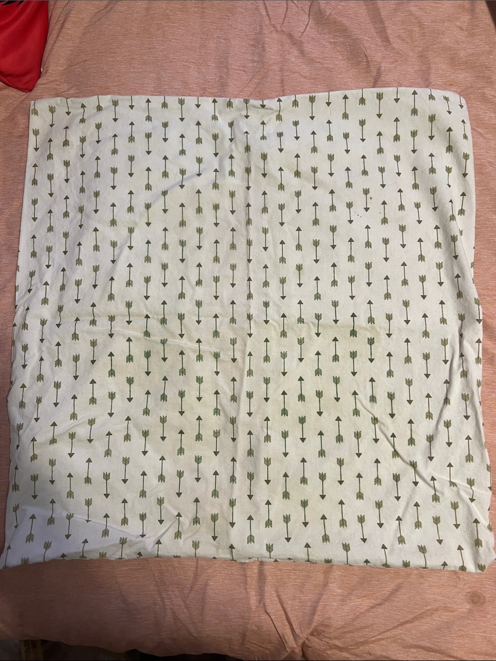 Arrow and Chevron Print White Square Pillow Cover Set
